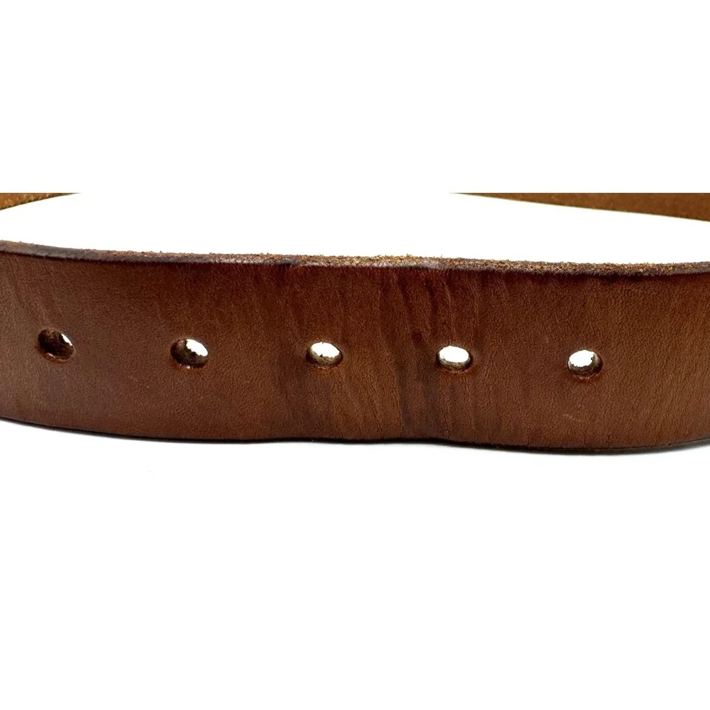 Tecovas Genuine Brown Leather Belt Western Classic 5 Hole Mens 32 Made in USA